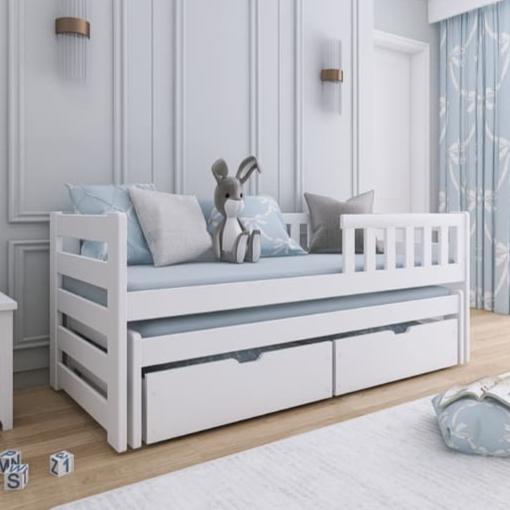 Wooden Double Bed Bolko With Trundle