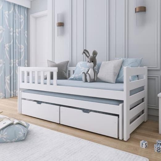 Wooden Double Bed Bolko With Trundle