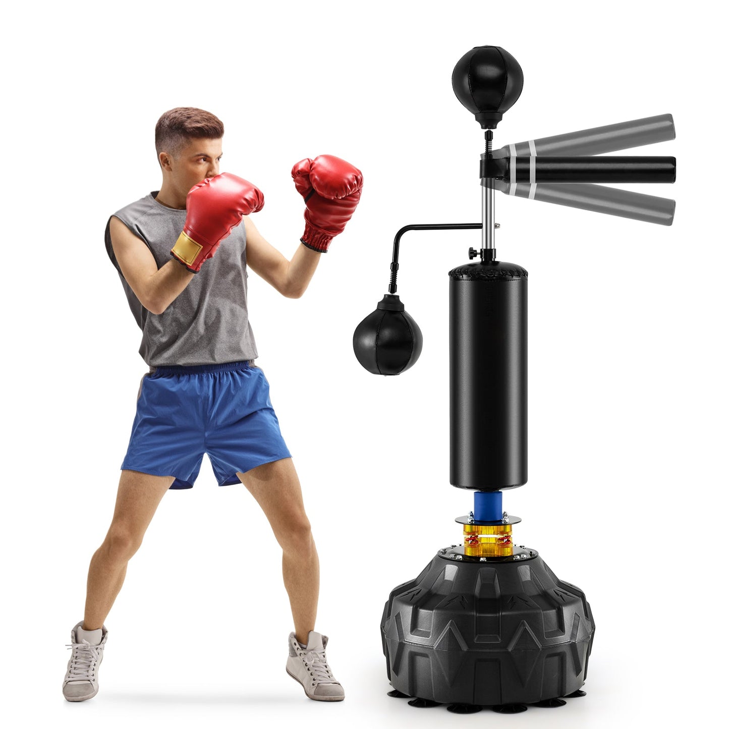 Boxing Speed Trainer Freestanding 360¬∞ Spinning Bar