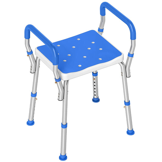 HOMCOM 57-69cm Aluminium Frame Bath Seat