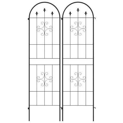 Outsunny Metal Trellis Set of 2, Garden Trellis for Climbing Plants Support Frames, Arrow Design