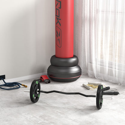 Zestaw sztangi SPORTNOW 2 x 10 kg, powlekane gumą obciążenia Tri-Grip z otworami 2" x 5 cm, do użytku w domu, na siłowni, do podnoszenia ciężarów i treningu siłowego