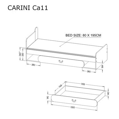 Carini CA11 Single Bed