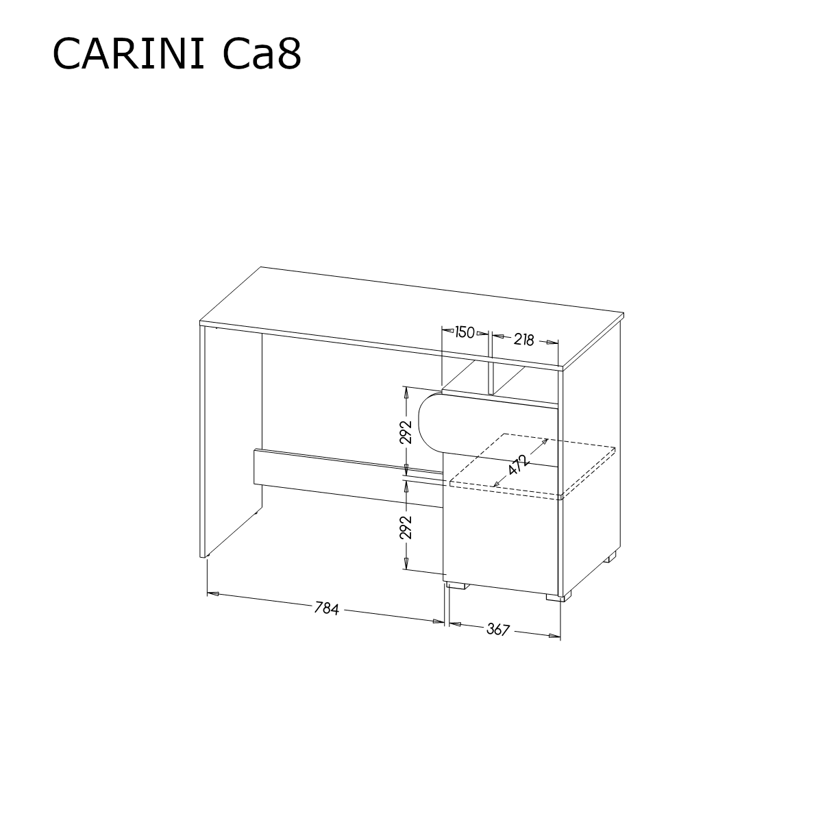 مكتب كمبيوتر كاريني CA8 مقاس 120 سم