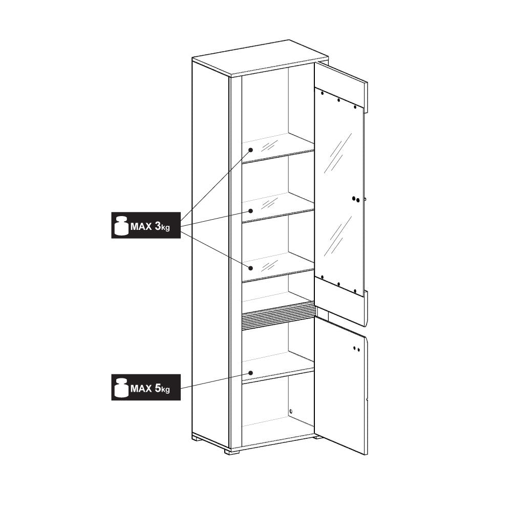 Campari Tall Display Cabinet 60cm