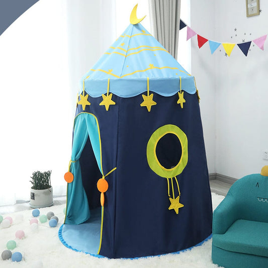 Starry Blue Mongolian Yurt Playhouse Tent