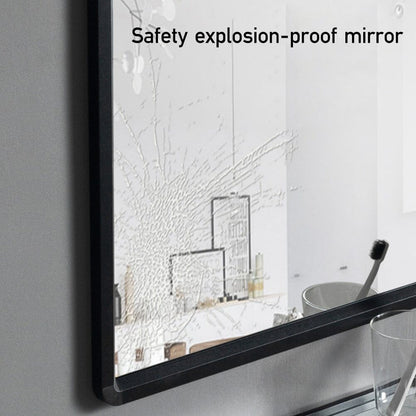 630x480mm Bathroom Mirror Black Framed Decorative Mirror