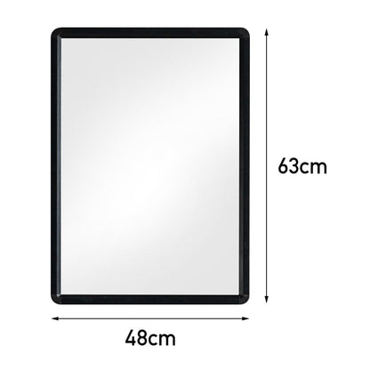 630x480mm Bathroom Mirror Black Framed Decorative Mirror
