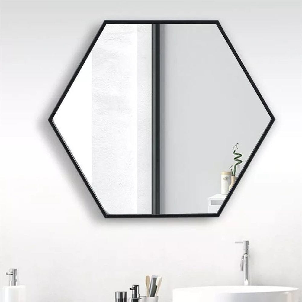 Wall Mounted Modern Hexagon Vanity Mirror for Living Room Bathroom