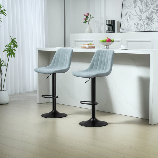 Zestaw dwóch krzesełek kąpielowych HOMCOM Chenille-Feel - niebieski