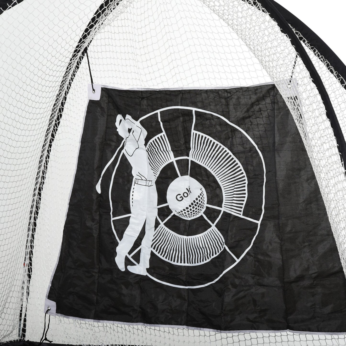 HOMCOM Golf Practice Net with Target Hitting Cloth for Backyard Driving Range Chipping Net with Carry Bag for Indoor & Outdoor Sports Training