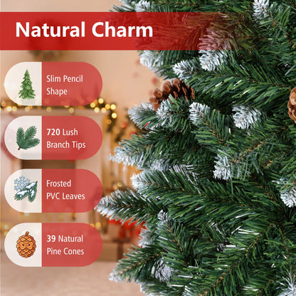 220 cm Christmas Tree and 71 cm Metal Tree Collar Set