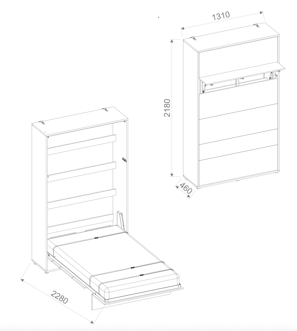 BC-02 Vertical Wall Bed Concept 120cm