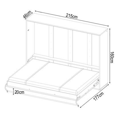 CP-04 Horizontal Wall Bed Concept 140cm