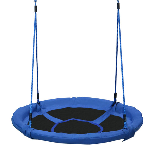 HOMCOM Huśtawka dziecięca Nest Seat Saucer Tree Huśtawka 40 cali/100 cm do użytku na zewnątrz i wewnątrz, niebieska