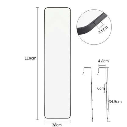Sleek Door-Hanging Full Length Mirror with Rounded Edges