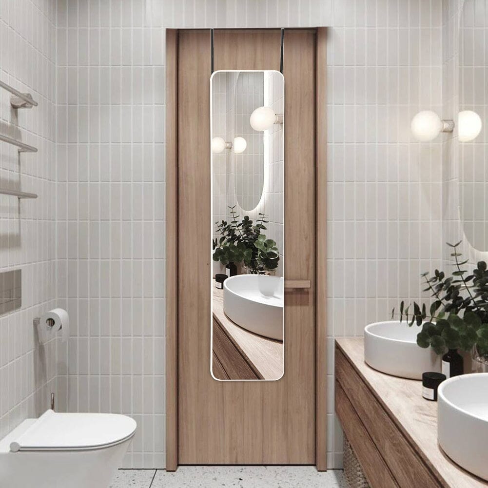 Sleek Door-Hanging Full Length Mirror with Rounded Edges