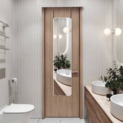 Sleek Door-Hanging Full Length Mirror with Rounded Edges