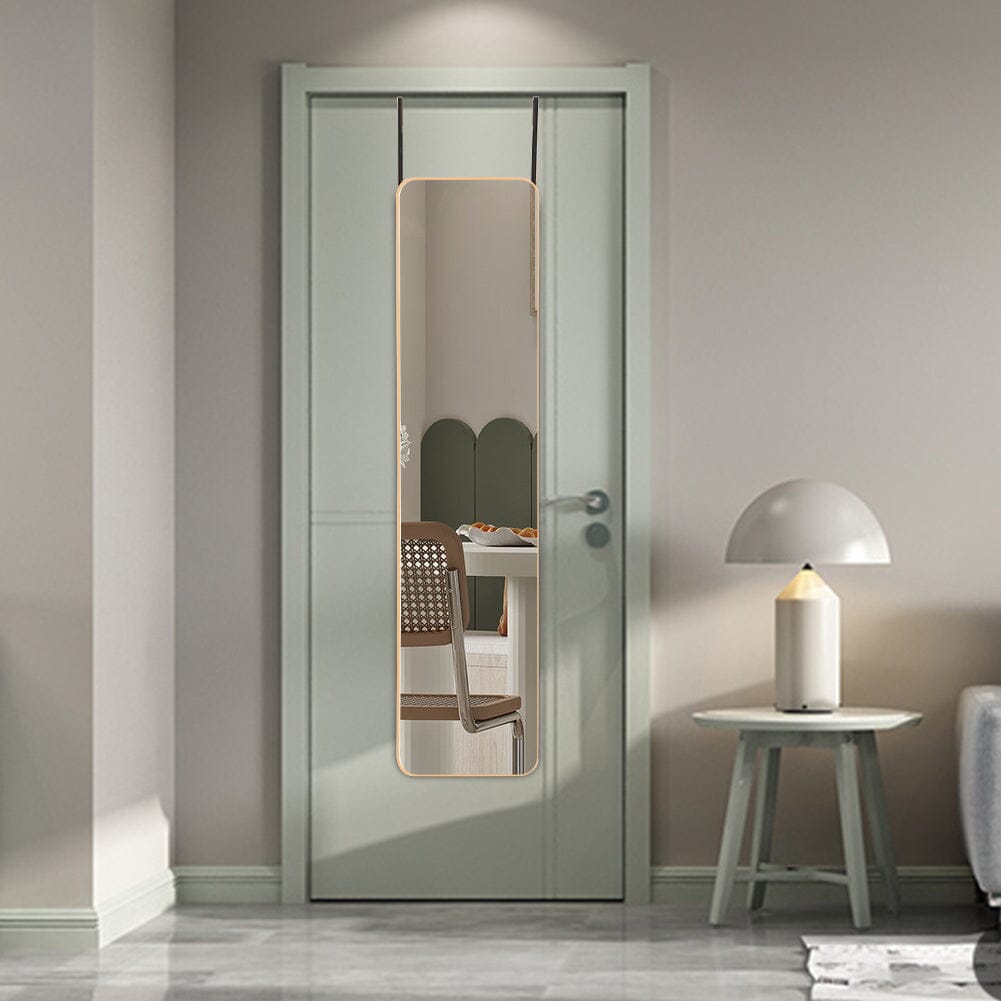 Sleek Door-Hanging Full Length Mirror with Rounded Edges