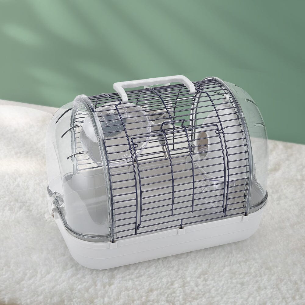 Crystal View Hamster Cage with Silent Exercise Wheel & Accessories