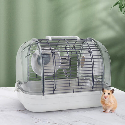 Crystal View Hamster Cage with Silent Exercise Wheel & Accessories