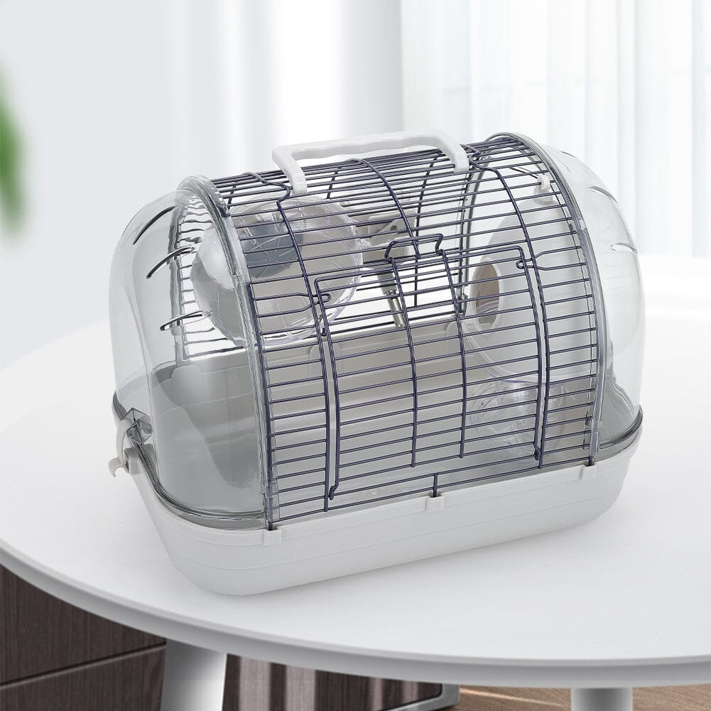 Crystal View Hamster Cage with Silent Exercise Wheel & Accessories