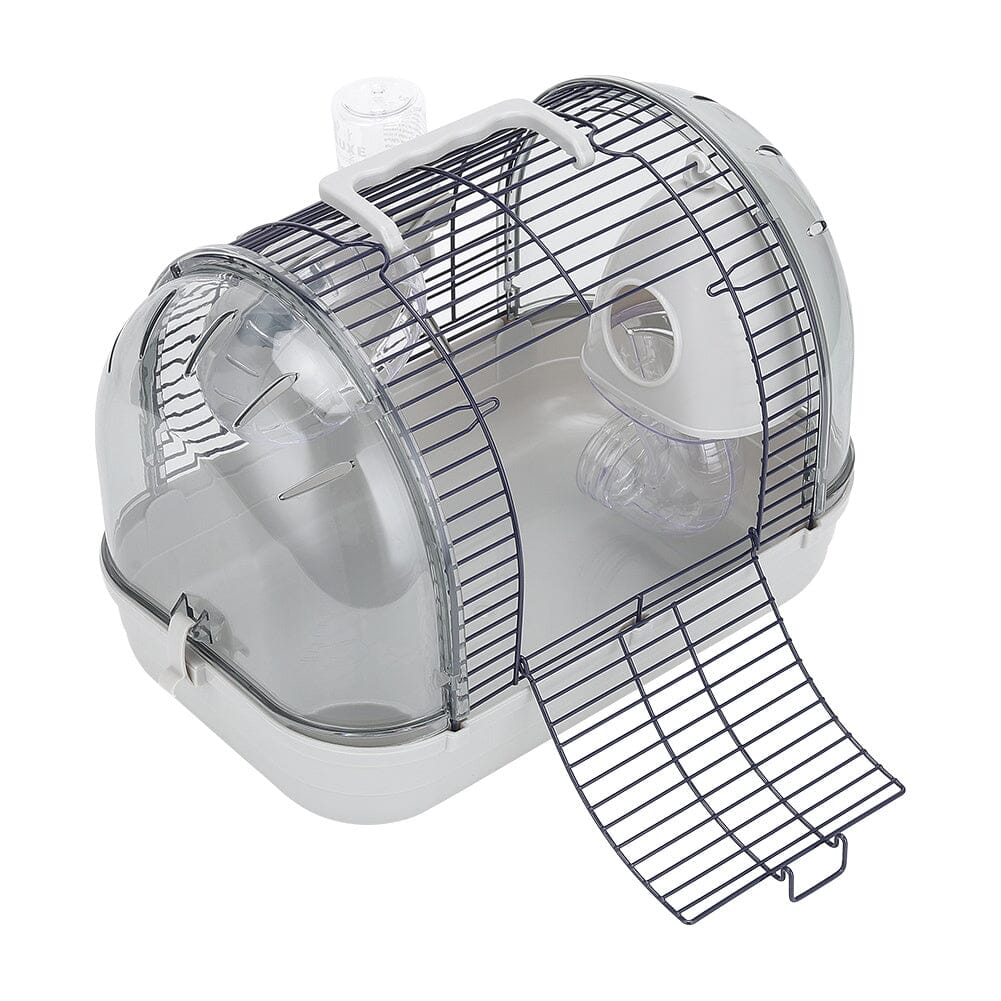 Crystal View Hamster Cage with Silent Exercise Wheel & Accessories