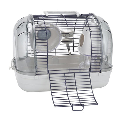 Crystal View Hamster Cage with Silent Exercise Wheel & Accessories