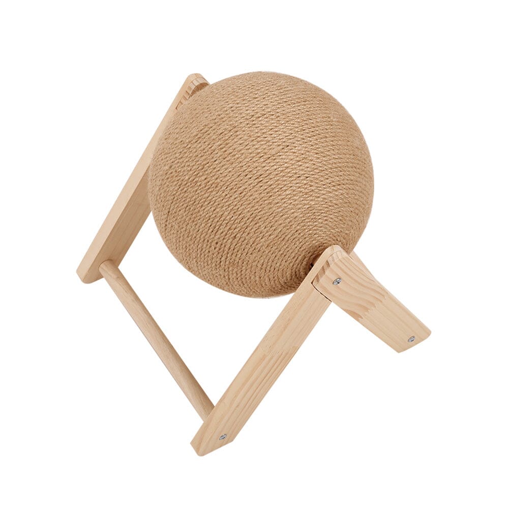 V-Shaped Wooden Cat Scratcher Ball: Fun and Functional Claw Care