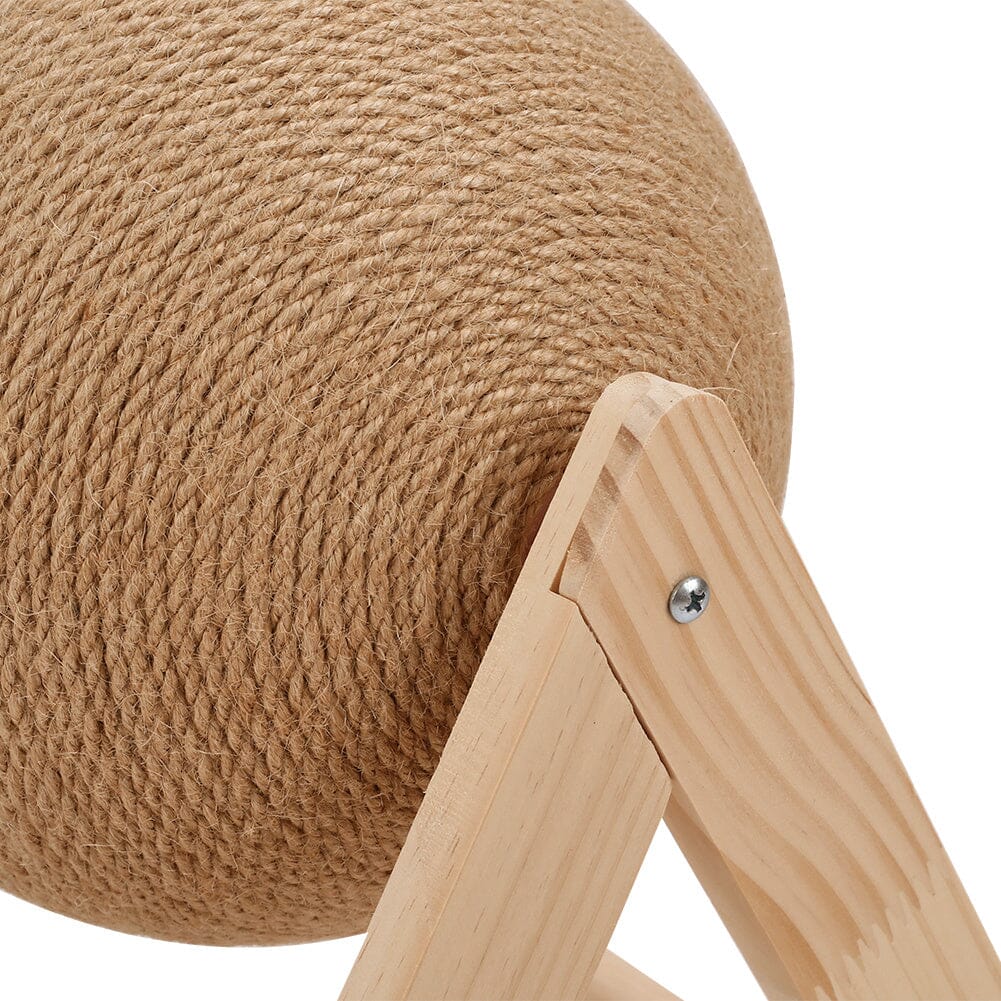 V-Shaped Wooden Cat Scratcher Ball: Fun and Functional Claw Care