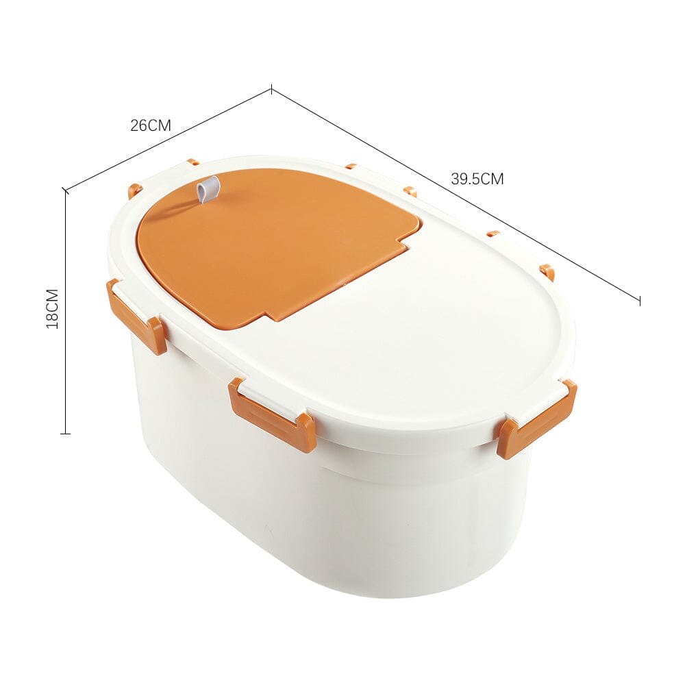 Airtight Flat-Top Pet Food Storage Bin for Dogs and Cats - 4-6kg Capacity