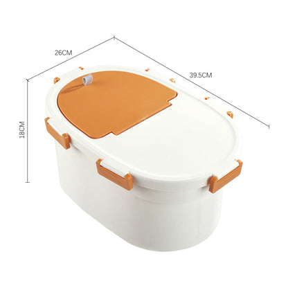 Airtight Flat-Top Pet Food Storage Bin for Dogs and Cats - 4-6kg Capacity