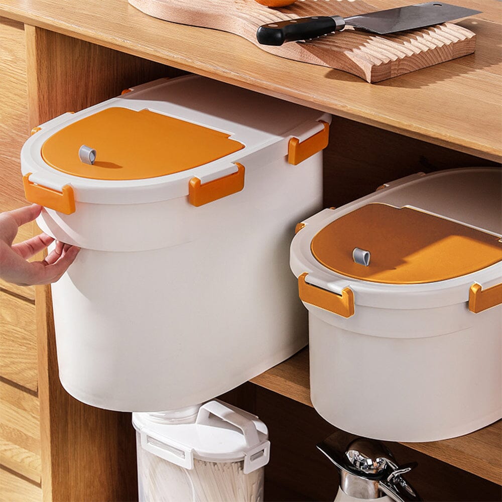 Airtight Flat-Top Pet Food Storage Bin for Dogs and Cats - 4-6kg Capacity