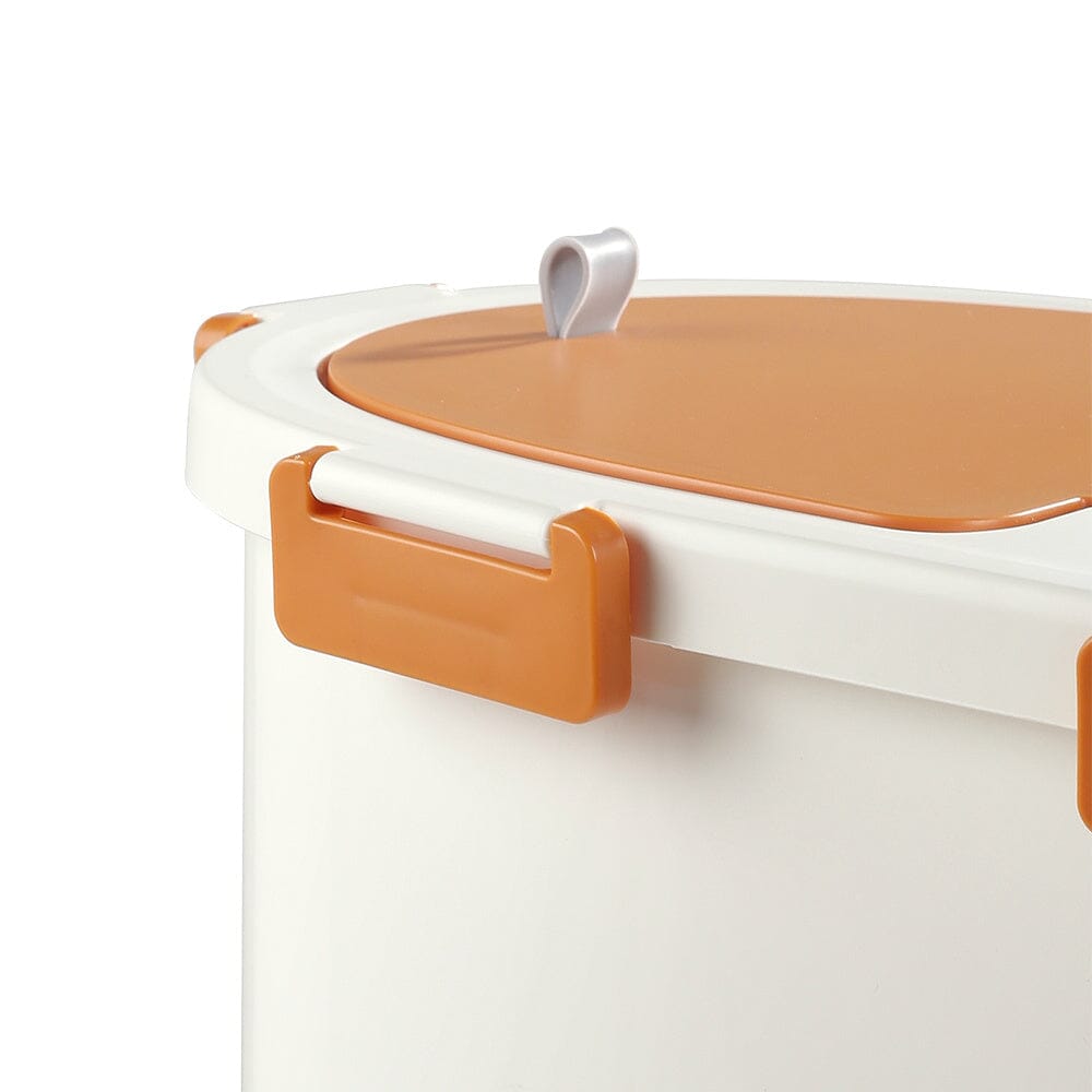 Airtight Flat-Top Pet Food Storage Bin for Dogs and Cats - 4-6kg Capacity