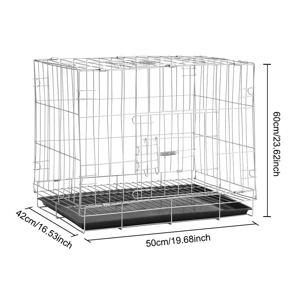 Wire Dog Crate with 2 Doors and Tray