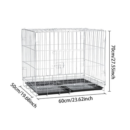 Wire Dog Crate with 2 Doors and Tray