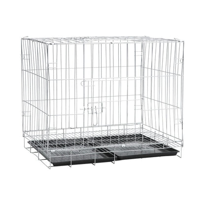 Wire Dog Crate with 2 Doors and Tray