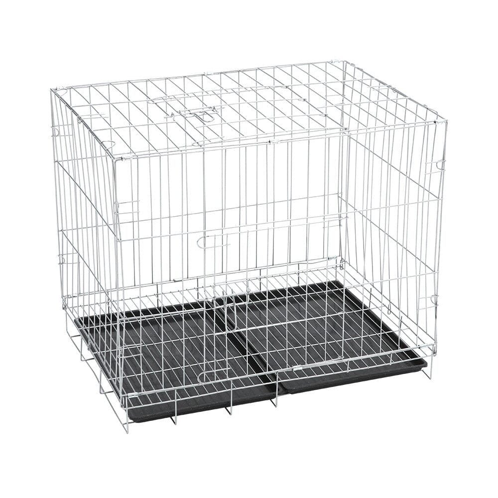 Wire Dog Crate with 2 Doors and Tray