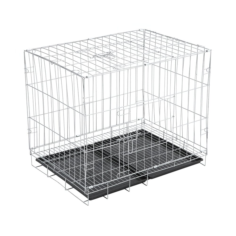 Wire Dog Crate with 2 Doors and Tray