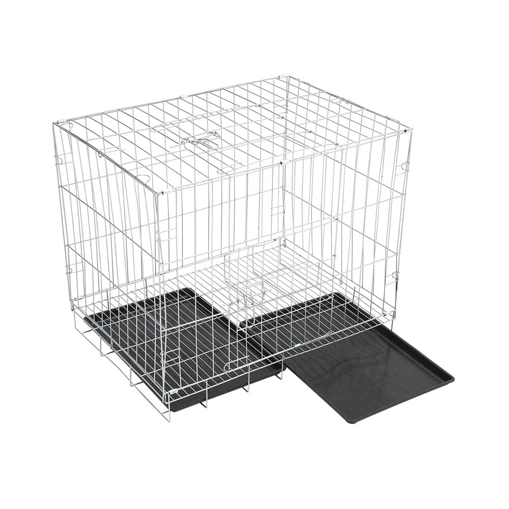 Wire Dog Crate with 2 Doors and Tray