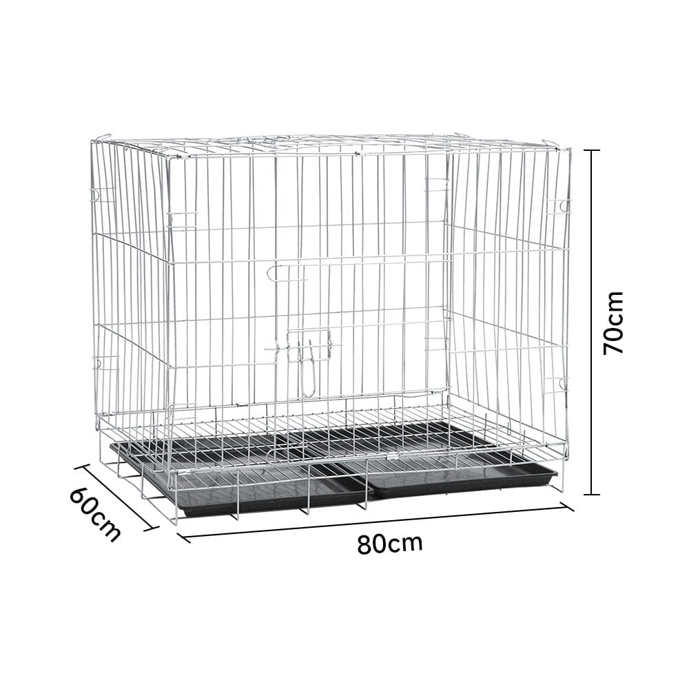 Wire Dog Crate with 2 Doors and Tray