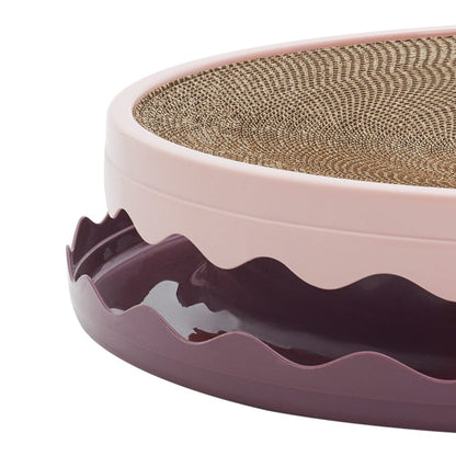 Circular Cat Scratching Board with Ball Toy