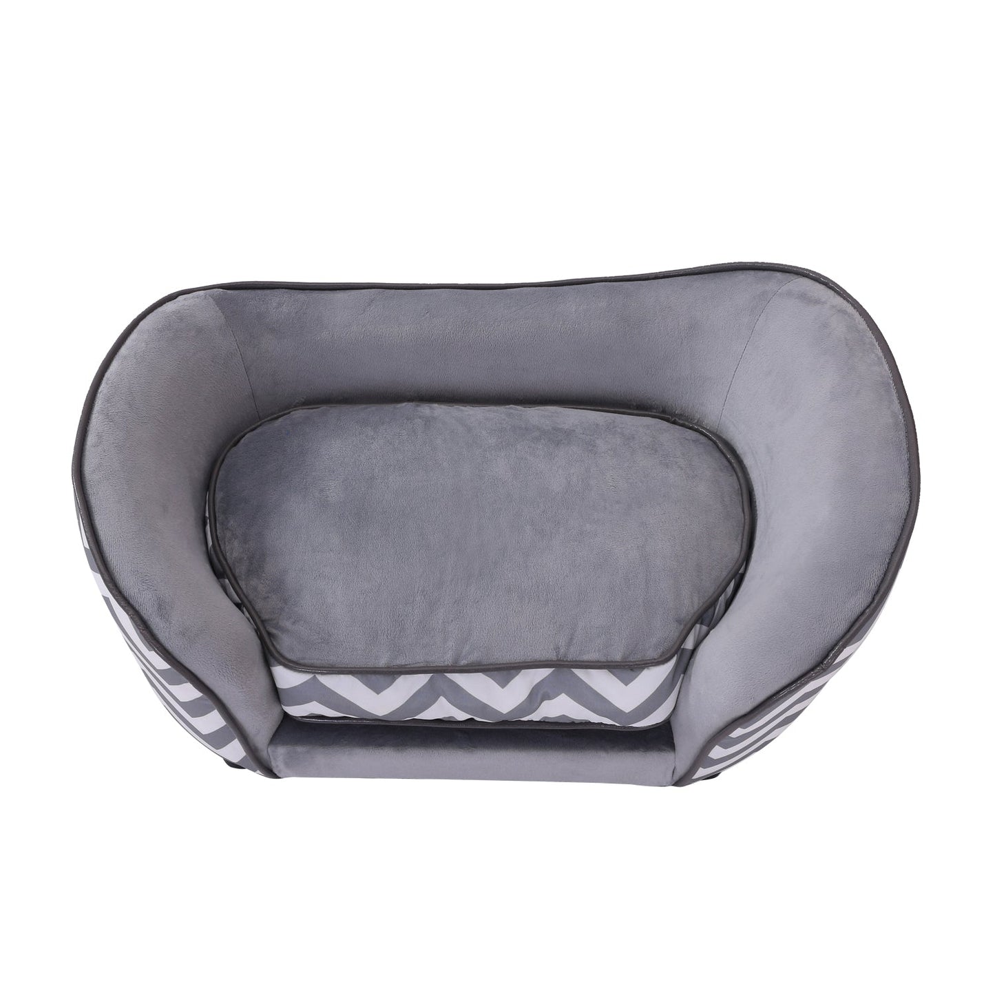 Pawhut 66.5Lx40.5Wx35.5H cm Pet Sofa-Grey