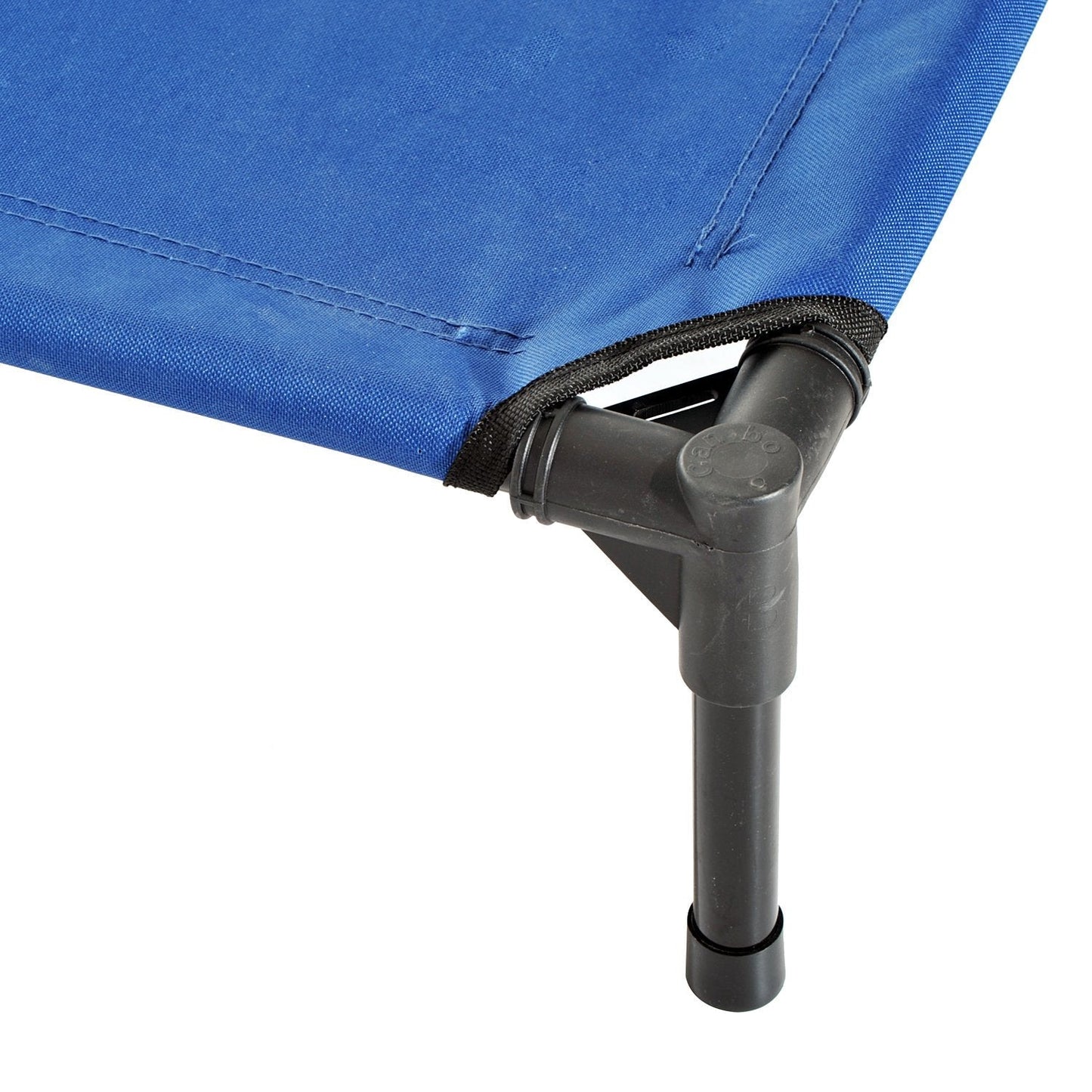 PawHut Elevated Pet Bed Portable Camping Raised Dog Bed w/ Metal Frame Blue (Medium)