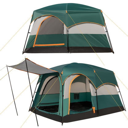 6-Person Camping Tent with 2-Room Divider for Camping Hiking