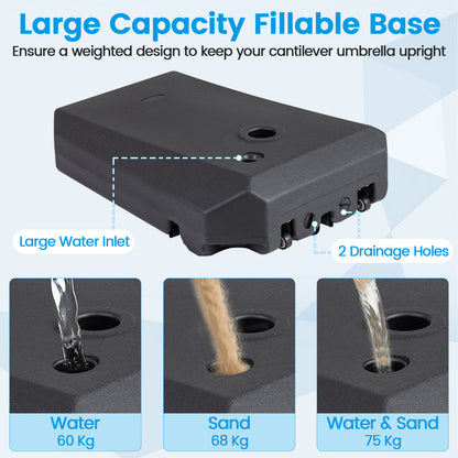 Cantilever Umbrella Base for 300 cm Offset Hanging Umbrella