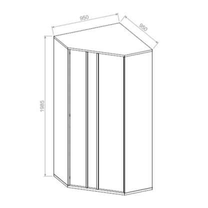 Imola IM-01 Corner Wardrobe 95cm