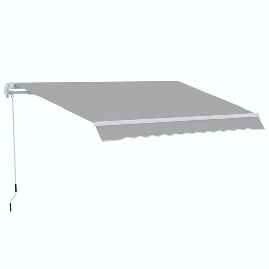 Outsunny Garden Patio Manual Awning Canopy Sun Shade Shelter Retractable 4 Size 5 Colour