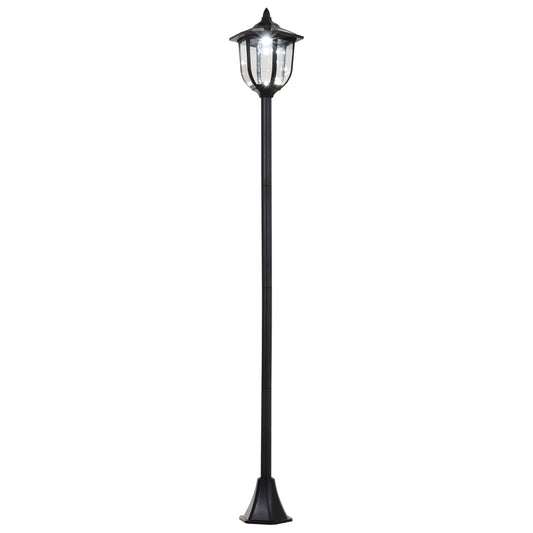 Outsunny Outdoor Garden Solar Post Lamp Sensor Light LED Lantern Bollard Pathway Torch Light 1.77m Tall