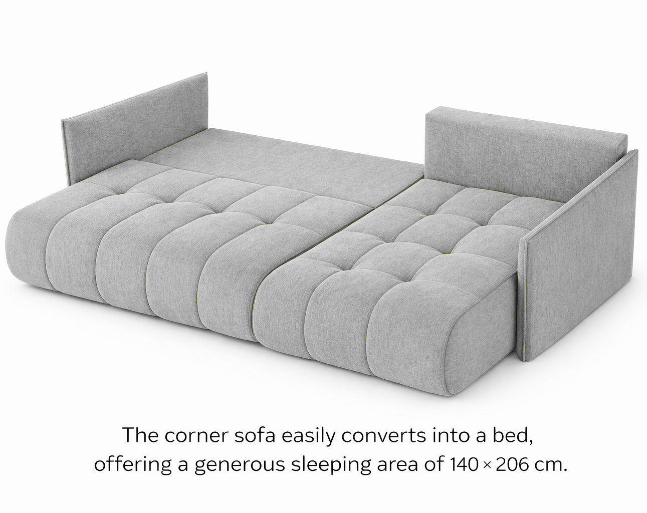 Corner Sofa Bed NESSA Aubergine
